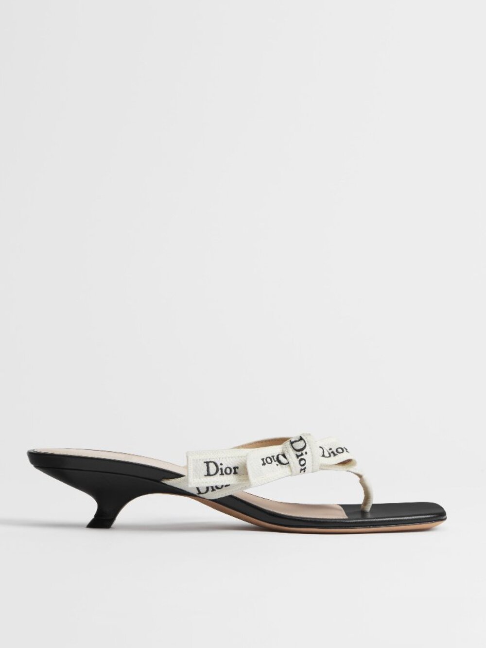 Dior J’Adior Cotton Logo Flip-Flops 35mm Heeled Sandals EU 40 New
